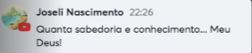 Depoimento de Joseli Nascimento sobre a imersão